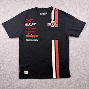 Pandiesta Japan Shirt Mens Medium Embroidered Streetwear Short Sleeve